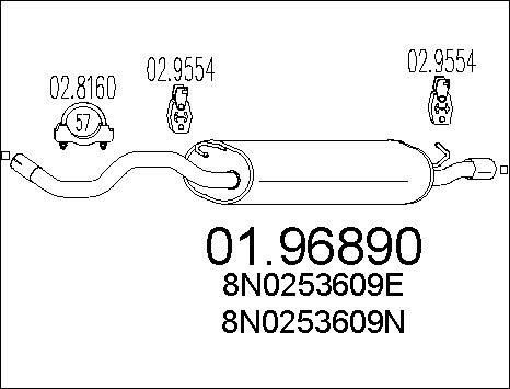 MTS 01.96890 - End Silencer parts5.com