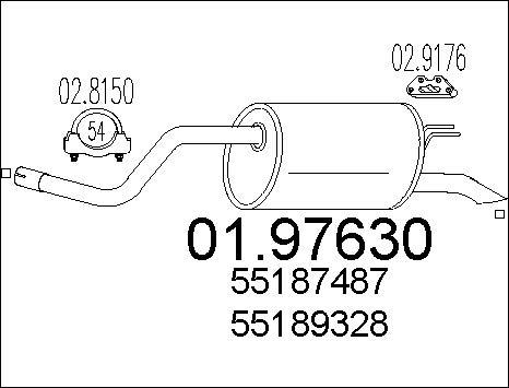 MTS 01.97630 - End Silencer parts5.com