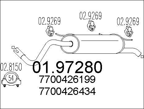 MTS 01.97280 - End Silencer parts5.com