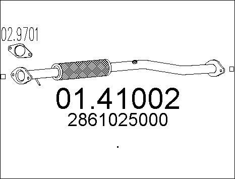 MTS 01.41002 - Tubo de escape parts5.com