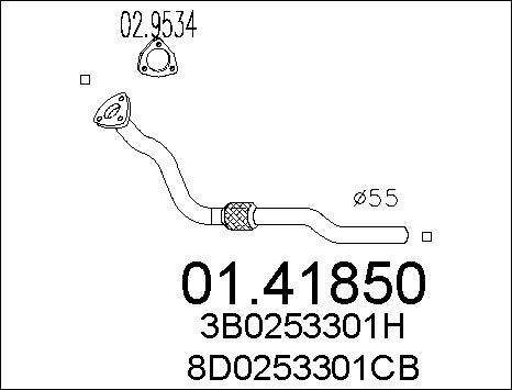 MTS 01.41850 - Výfukové potrubie parts5.com