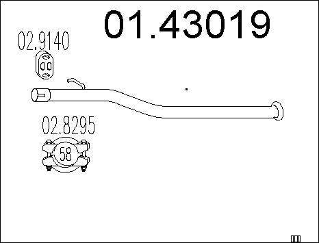 MTS 01.43019 - Racord evacuare parts5.com