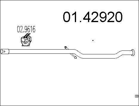 MTS 01.42920 - Abgasrohr parts5.com