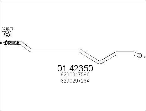 MTS 01.42350 - Výfukové potrubie parts5.com