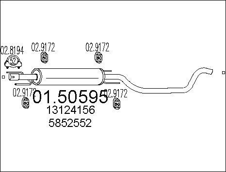 MTS 01.50595 - Toba esapamet intermediara parts5.com