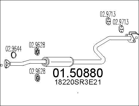 MTS 01.50880 - Orta susturucu parts5.com