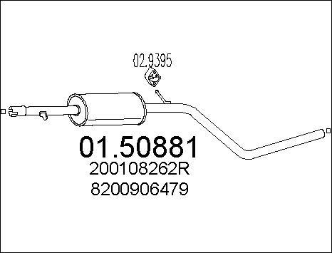 MTS 01.50881 - Mittelschalldämpfer parts5.com