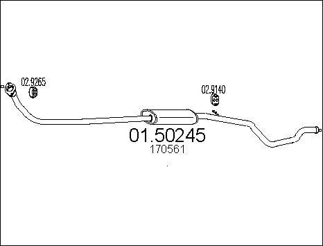 MTS 01.50245 - Orta susturucu parts5.com
