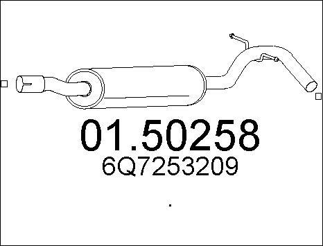 MTS 01.50258 - Srednji glusnik (izpusni lonec) parts5.com