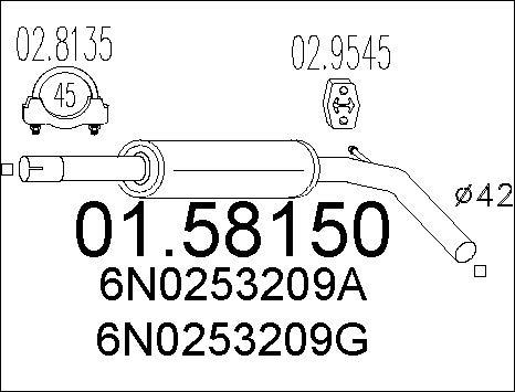 MTS 01.58150 - Toba esapamet intermediara parts5.com