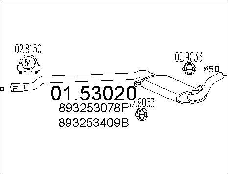 MTS 01.53020 - Toba esapamet intermediara parts5.com