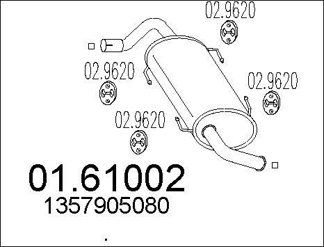 MTS 01.61002 - End Silencer parts5.com