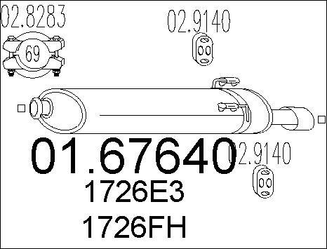 MTS 01.67640 - Tłumik końcowy parts5.com