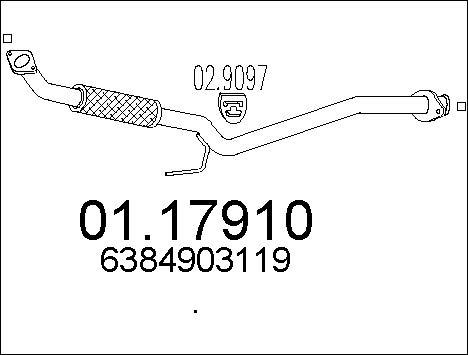 MTS 01.17910 - Exhaust Pipe parts5.com