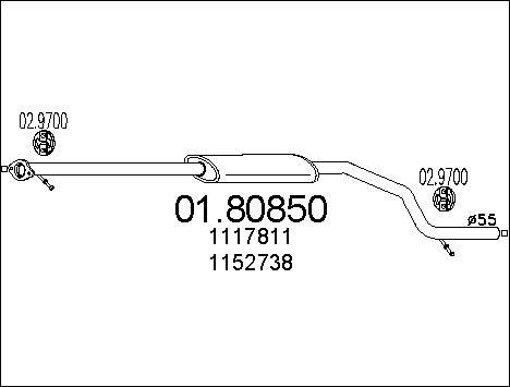 MTS 01.80850 - Toba esapamet intermediara parts5.com