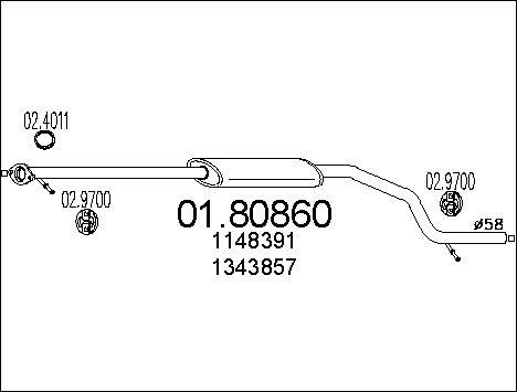 MTS 01.80860 - Toba esapamet intermediara parts5.com