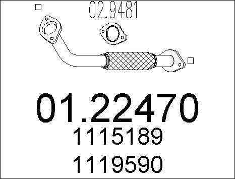 MTS 01.22470 - Racord evacuare parts5.com