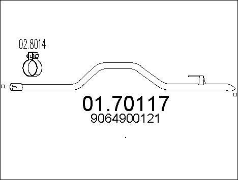 MTS 01.70117 - Egzoz borusu parts5.com