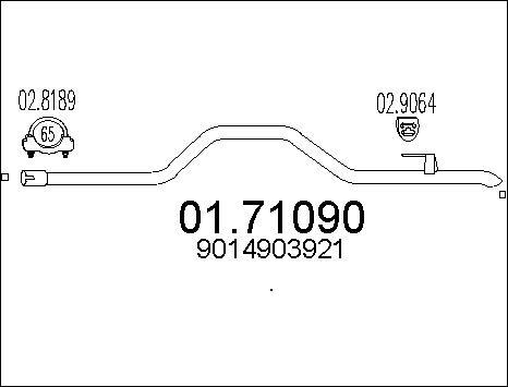 MTS 01.71090 - Racord evacuare parts5.com