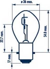 Narva 495313000 - Bec, far faza lunga parts5.com