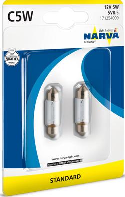 Narva 17125 4000 - Lámpara , piloto de matrícula parts5.com