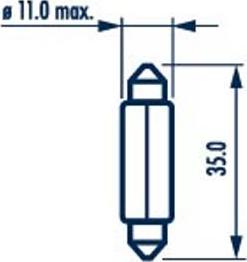 Narva 17125 4000 - Bulb, licence plate light parts5.com