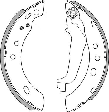 NATIONAL NS4045 - Garnitura zavorne celjusti parts5.com