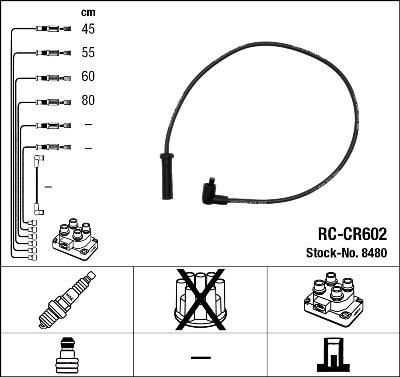 NGK 8480 - Komplet kablova za paljenje parts5.com