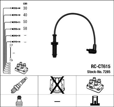 NGK 7285 - Комплект проводов зажигания parts5.com