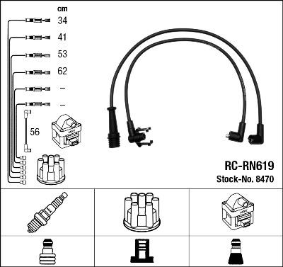 NGK 8470 - Juego de cables de encendido parts5.com