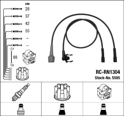 NGK 5595 - Ignition Cable Kit parts5.com