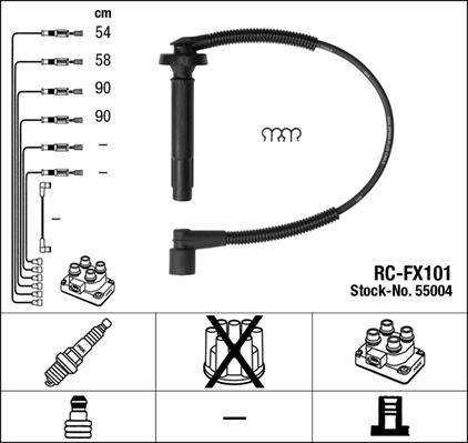 NGK 55004 - Ignition Cable Kit parts5.com