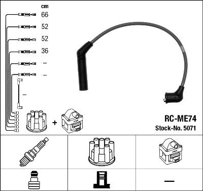 NGK 5071 - Ignition Cable Kit parts5.com