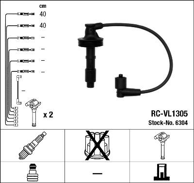 NGK 6304 - Set cablaj aprinder parts5.com