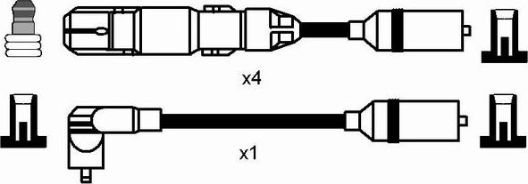 NGK 0956 - Set cablaj aprinder parts5.com