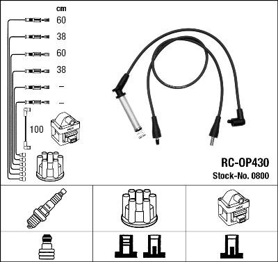 NGK 0800 - Komplet kablova za paljenje parts5.com