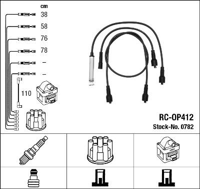 NGK 0782 - Komplet kablova za paljenje parts5.com