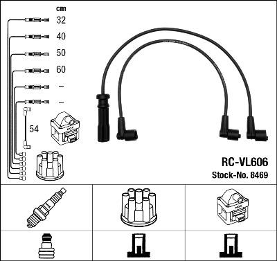 NGK 8469 - Set cablaj aprinder parts5.com