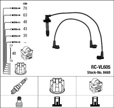 NGK 8468 - Ignition Cable Kit parts5.com