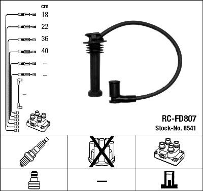 NGK 8541 - Set cablaj aprinder parts5.com