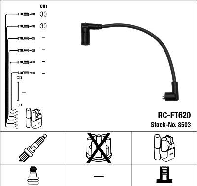 NGK 8503 - Set cablaj aprinder parts5.com