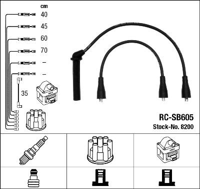 NGK 8200 - Gyújtókábelkészlet parts5.com