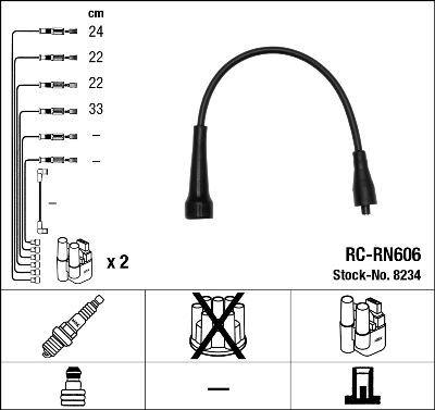 NGK 8234 - Ignition Cable Kit parts5.com