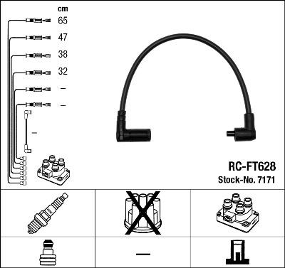 NGK 7171 - Gyújtókábelkészlet parts5.com