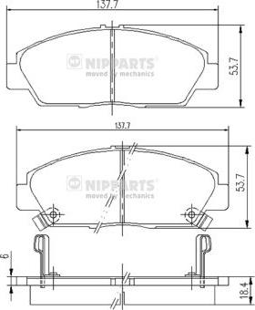 Nipparts J3604037 - Set placute frana,frana disc parts5.com