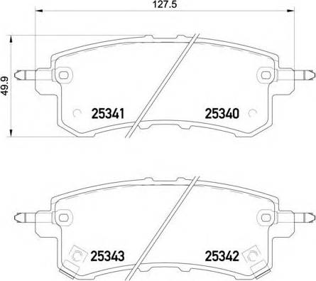 NISSAN D40601LB8E - Brake Pad Set, disc brake parts5.com