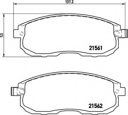 NISSAN D10603TA0B - Brake Pad Set, disc brake parts5.com