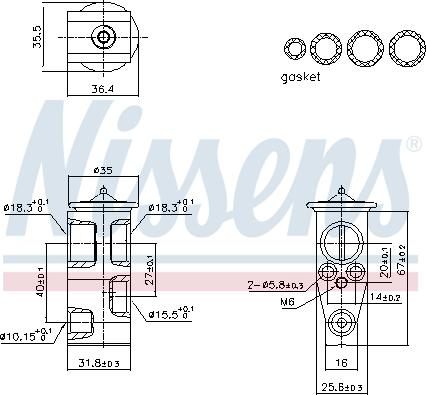 Nissens 999444 - Zawór rozprężny, klimatyzacja parts5.com