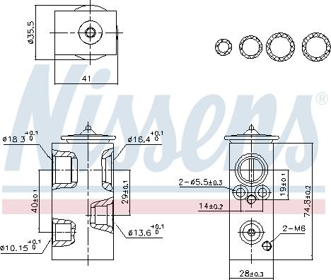 Nissens 999457 - Expanzný ventil klimatizácie parts5.com