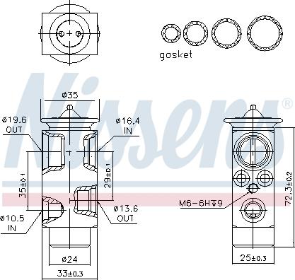 Nissens 999348 - Ekspanzijski ventil, klimatska naprava parts5.com